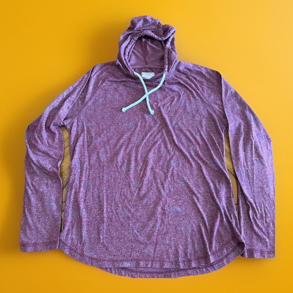 Creative Destruction Burgundy Shark Design Hoodie TShirt Size L Womens GUC